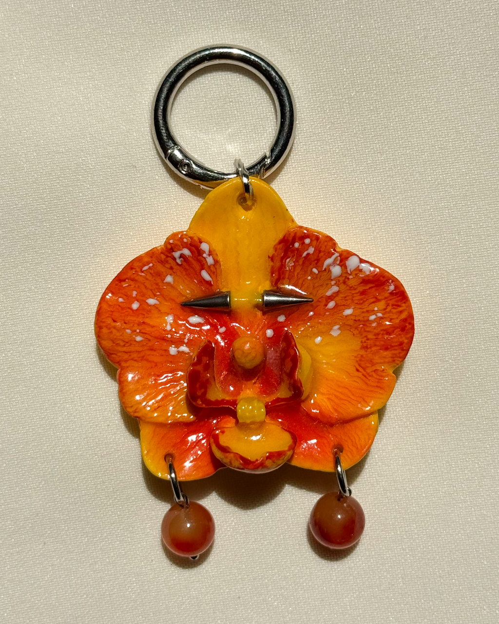 Sárgás Orchidea Táskadísz